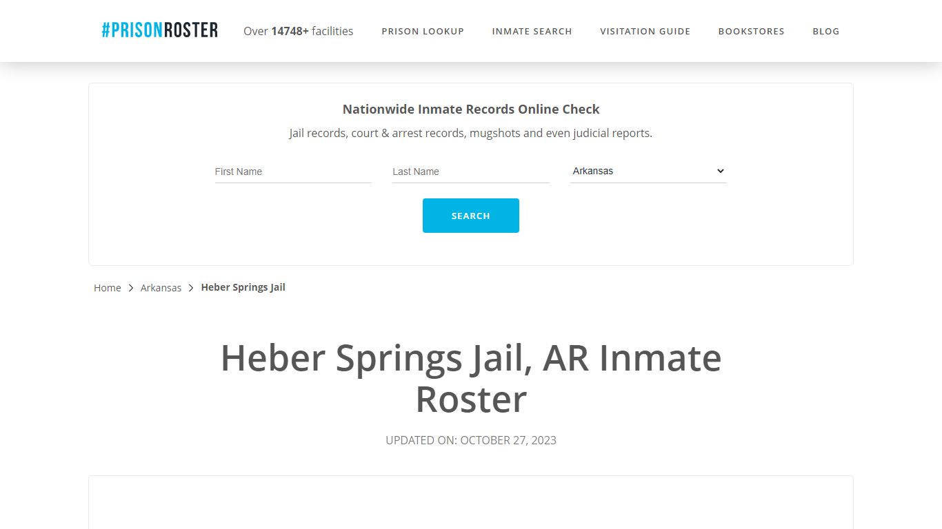 Heber Springs Jail, AR Inmate Roster - Prisonroster